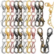 20 Pcs Jewelry Lobster Clasp Hooks Add Length to Connector for Broken