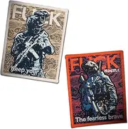 [Yuppies] This is Fine Tactical Morale Hook and Loop Patch, Funny Military Embroidered Patches for Backpacks, Dog Harnesses, Army Vests, Hats, Jackets (Soldier Morale Patches(2 Pcs))