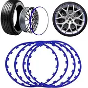 Rim protector Wheel Rim Protector 16-20In Rim Protector, Nylon Hubcap, Auto Tire Guard, Car Modification, Anti Scratch, Durable, Set of 4, Rim Edge Trim Protector Ring 0809(Color:01,Size:20 inches)(1,