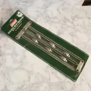 Coleman Double Rod Skewers Set of 6 with Push Plates BBQ Camping Campfire