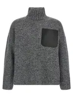 [J.W. Anderson] J. W. Anderson-Leather Patch Pocket Maglioni Grigio-Uomo M