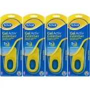 Scholl GelActiv Women's Everyday Insoles – 4 Pairs (UK Size 3.5–7.5 / AUS Size 4.5–8.5)