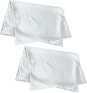 GAROZATION 1 Pair Cooling Polyester Pillow Covers Elegant Minimalist Design Zippered Cushion Cases for Comfortable Sleep Easy to Clean Bedroom Decor Grey