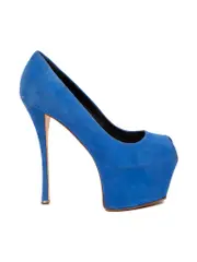 Electric Blue High-Platform Heels