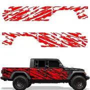 Custom Vinyl Decal Wrap Kit for 2020 Jeep Gladiator WAVY RED (for: Jeep)