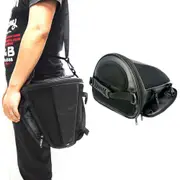Motorcycle Tail Bag PU Leather Back Seat Carry Bag Sports Backseat Tank Bag with Shoulder Strap