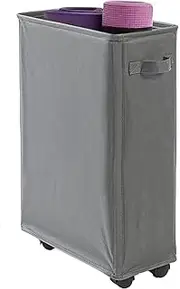 Foldable Laundry Hamper,Large Folding Washing Slim Hamper | 42L Narrow Corner Bin with Handle, Dirty Clothes Storage for Washing, Toys, Clothes, Towels