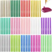 Glitter Hot Glue Sticks for Hot Glue Gun 14 Colors 84 Pack Bulk Colored Glitt...
