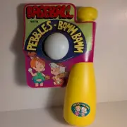 Vintage 1976 Pebbles N Bamm Bamm Flintstones HG Toys Baseball Bat & Ball NEW