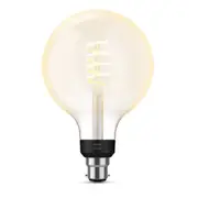 Philips Hue 11cm Smart Light LED Bulb Filament Globe G125 B22 w/ Bluetooth White