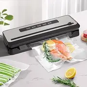 2 Rolls Vacuum Sealer Machine, 20cm x 6m Wide Portable Food Vacuums 10 Sealers Cutter Bags Storage Seal Heat Roll Saver Small Kitchen Appliances, 5 Modes Black
