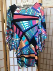 Emilio Pucci Fiarenze geometric print tunic top S/M
