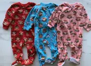 Paul Frank Baby Fleece Coverall PJ Red/Blue/Pink Size 12M