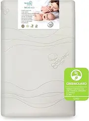 Wonder Dream Mini Crib Mattress, Organic Cotton, 100% Breathable, Non Toxic, No VOC's, Hypoallergenic