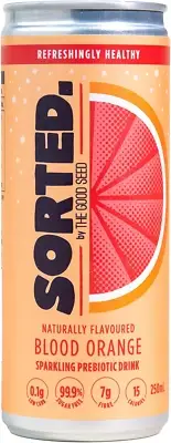 SORTED. Bloodorange Prebiotic Soft Drink | Boosts Gut Health | High-Fibre, 99...