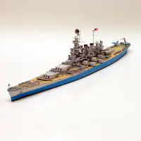 在飛比找蝦皮購物優惠-紙船模型美國北卡羅來納級戰艦紙模型戰艦模型
