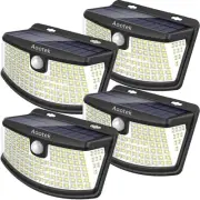 Aootek 120 LED Solar Motion Sensor Lights (4-Pack, 270° Wide Angle)