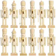 12 Pcs Christmas Puppet Nutcracker Tree The Decor Ornaments for Crafts