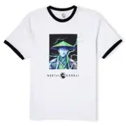 Mortal Kombat Raiden Unisex Ringer T-Shirt - White/Black