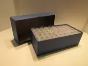 Guardhouse Nickel Coin Tube Blue Storage Box with 50 Whitman Round Nickel Tubes