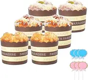 HOKPA Fake Cupcake Simulation Sprinkle Frosting Artificial Realistic Cake Food Muffin Bread Dessert Mixed Play Food Model Kitchen Decoration Bakery Display Props (6Pcs)