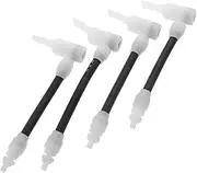 Kisangel 4pcs Gas Nozzle Adapter Tires Pump Adapter for Inflatables Valve Extension Air Pump Adapter Tire Inflator Yoga Ball Electric Pump Bike Valve Adapter White Plastic