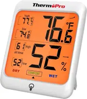 Thermopro TP53 Hygrometer Humidity Gauge Indicator Digital Indoor Thermometer...