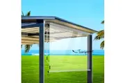 Instahut Outdoor Blinds Transparent Roll Down Awning Window Shade 1.5X2.4M