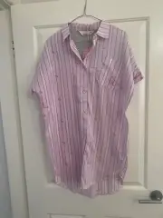 Peter Alexander Ladies Pink/White Stripes XS
