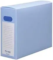 Assembly Type Box File PLA-BO PBF-301B A4 Horizontal Type with Lid Blue