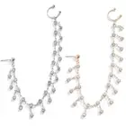 Non Piercing Nose Ring Hoop Chain Dangle Earrings for Women Girl Party Ornament