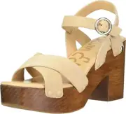 Sam Edelman Josefine Camel Suede Block Heel Ankle Strap Open Toe Heeled Sandals