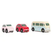 3pc Le Toy Van Retro Metro Car Set Kids/Children 5x10.5cm Wooden Toy 2y+