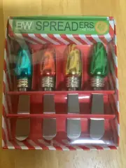 Boston Warehouse Spreaders - Christmas Light Bulbs Handles - Set of 4
