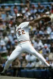Pitcher Jim Palmer Baltimore Orioles pitches at circa early 1970'- 1974 Photo