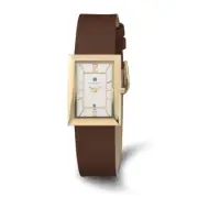 Charles Hubert IP-plated Silver Rectangle Dial Quartz Watch