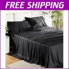 Cooling King Size Sheet Set - Breathable Bamboo Sheets with 16" Deep Pockets
