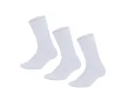 3 Pairs Bamboo Socks Unisex Premium Fiber Sock Super Soft Crew Tennis Sox - White