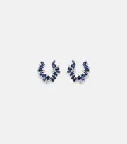 [Suzanne Kalan] Suzanne Kalan 18kt white gold earrings with diamonds and sapphires One Size multicoloured