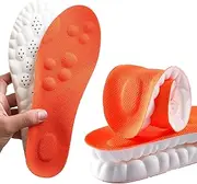 [Skypermit] Memory Foam Insoles with Arch Support for Men and Women, Comfort Massage Insoles, Replacement Shoe Insoles for Trainers, Trainers, Work Boots, orange, 39.5/40 EU