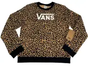 Vans Leopard Print Girls Size XL Shirt Top Sweatshirt Fleece NWT's New