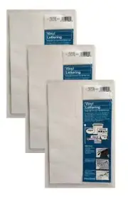 Chartpak 3-inch White Stick-on Vinyl Numbers (01176), 3 PACKS