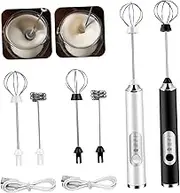 MAGICLULU 3 Speed Settings Rechargeable Portable Egg Beater Milk Frother Handheld Electric Mixer for Latte