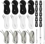 Hoodie Drawstring Replacement | Hoodie Strings with Drawstring Threader,Multipurpose Draw String with Threader Tool Pants Rope for Jackets Coats Trunks
