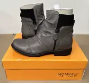 Miz Mooz Laney Womens Leather Ankle Booties Size 5.5-6 Color Gray (Graphite)