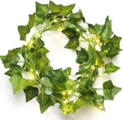 Vine String Lights, [2 Pack] Ivy Decor String Lights, Maple Leaf Garland Wreath Hanging lamp with 20 LED, (6.5 FT, Battery Powered)