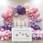 Purple Pink Balloons Garland Arch Kit Latex Ballons Wedding Birthday Party Decor