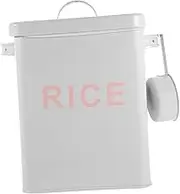 Generic 1Pc Practical Flour Container and Rice Storage Bucket White Kitchen Rice Box with Smooth Edges Multi Functional Design for Easy Use Airtight Seal for Clean Storage Helps Keep Your