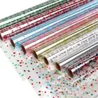 8 Rolls clear Cellophane Wrap Roll (34 in x 16.4 ft x 8 Colors) Extra Wide Tr...