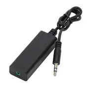 Ground Loop Noise Isolator for Car Audio, Home Stereo System with Jack 3.5mm Audio Cable (Black)